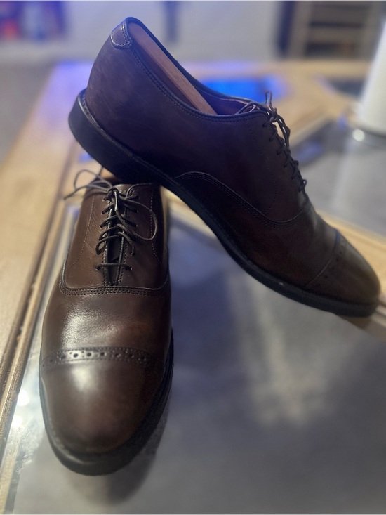 Brooks Brothers Classic Men\'s Brown Cap-Toe Leather Oxfords Shoes Men 9.5B main image 7